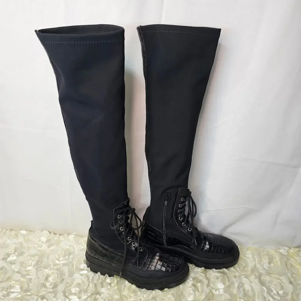 Free People Shoreditch overknee combat boot size 39/9 - Picture 11 of 13